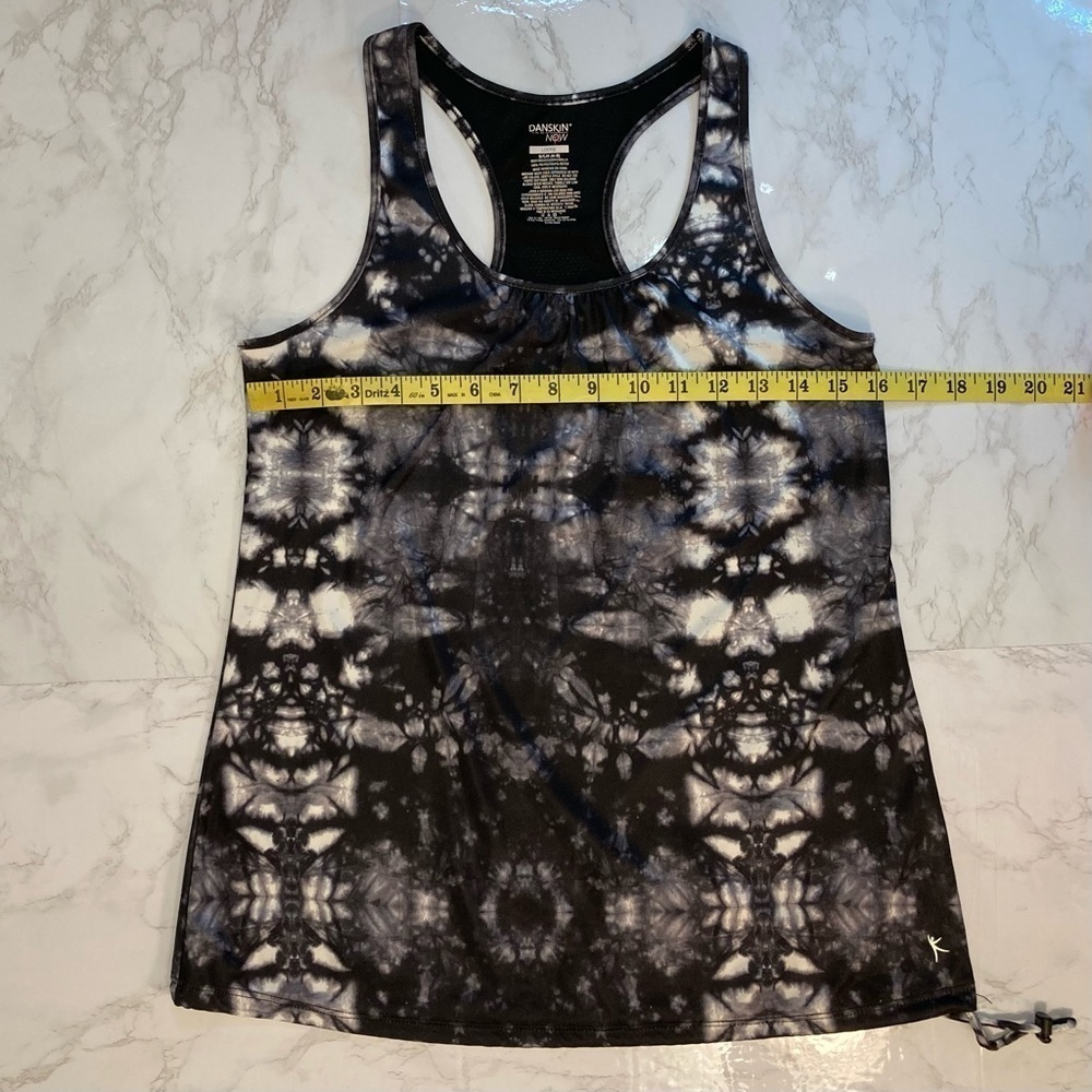 Danskin loose fit black and white tie dye racerback workout top - Picture 6 of 7